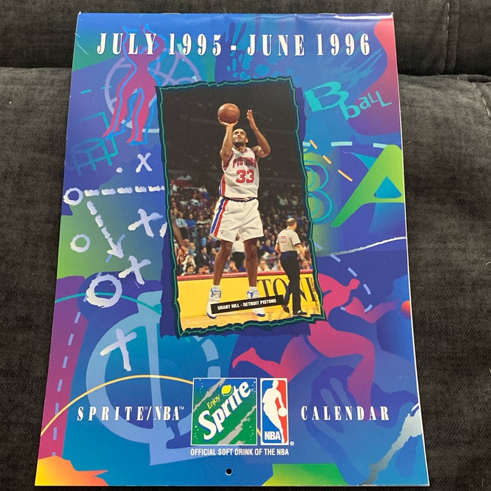 1995 NBA Promotional Sprite Calendar- never used